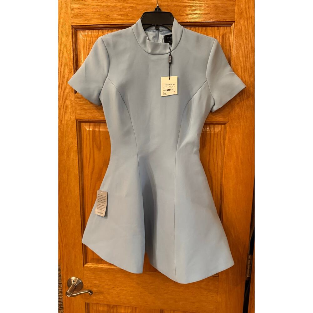 Bardot Zephyra Soft Blue Collar Mini Dress - Size 4 (NEW with tags) - Picture 5 of 8